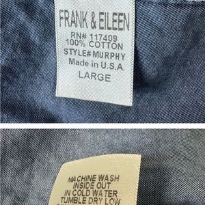 Frank & Eileen Murphy Chambray Shirt Dress Cotton Large